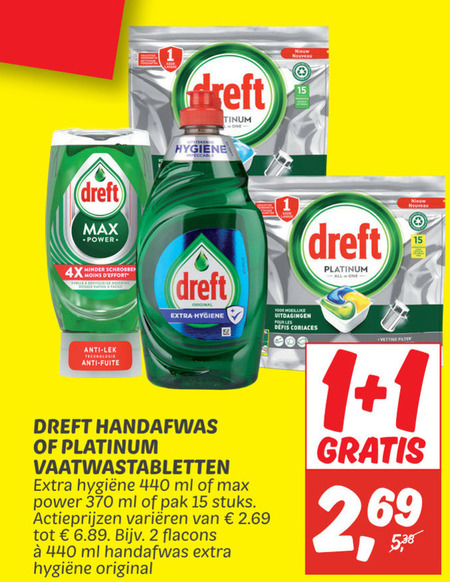 Dreft   vaatwasmiddel, afwasmiddel folder aanbieding bij  Dekamarkt - details