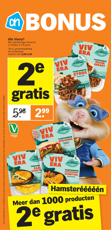 Vivera   vegetarisch folder aanbieding bij  Albert Heijn - details