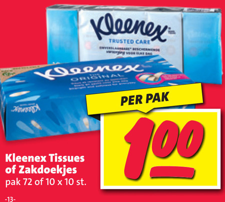 strottenhoofd aangrenzend Uitwisseling Kleenex zakdoek, tissue folder aanbieding bij Nettorama - details