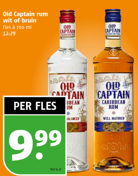 Old Captain   rum folder aanbieding bij  Poiesz - details