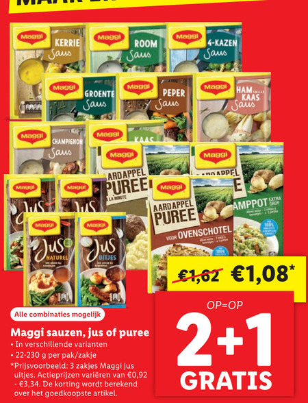 Maggi   aardappelpuree, jus folder aanbieding bij  Lidl - details