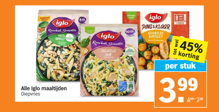 Iglo   diepvriesmaaltijd folder aanbieding bij  Albert Heijn - details