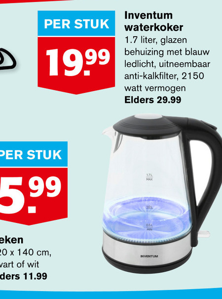 monster temperen dwaas Inventum waterkoker folder aanbieding bij Hoogvliet - details