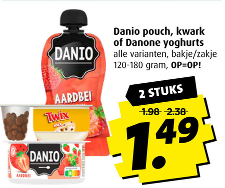 Danone Danio   kwark folder aanbieding bij  Boni - details