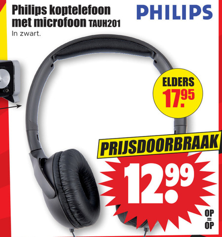Draai vast vallei voor Philips koptelefoon folder aanbieding bij Dirk - details