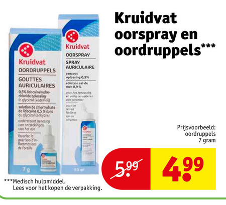 Lui formule Voorvoegsel oordruppels folder aanbieding bij Kruidvat - details