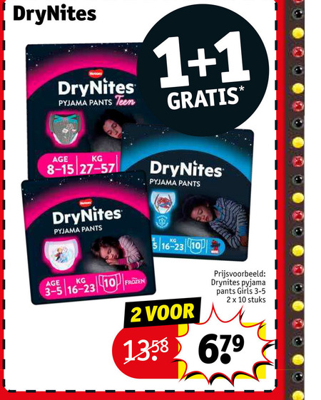 Blauwdruk neerhalen Frustrerend DryNites luierbroekjes folder aanbieding bij Kruidvat - details