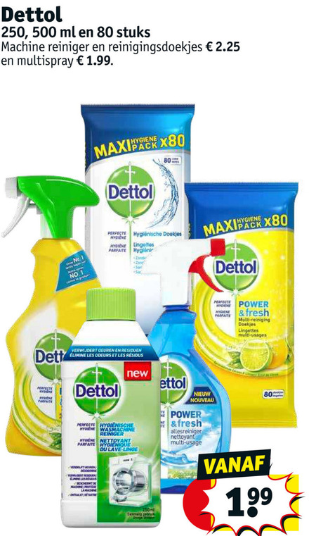 Verleden statisch Bloesem Dettol vochtige schoonmaakdoekjes, allesreiniger folder aanbieding bij  Kruidvat - details