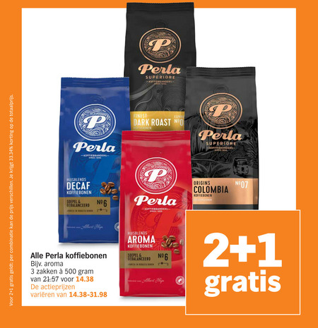 Perla Koffiebonen Folder Aanbieding Bij Albert Heijn Details