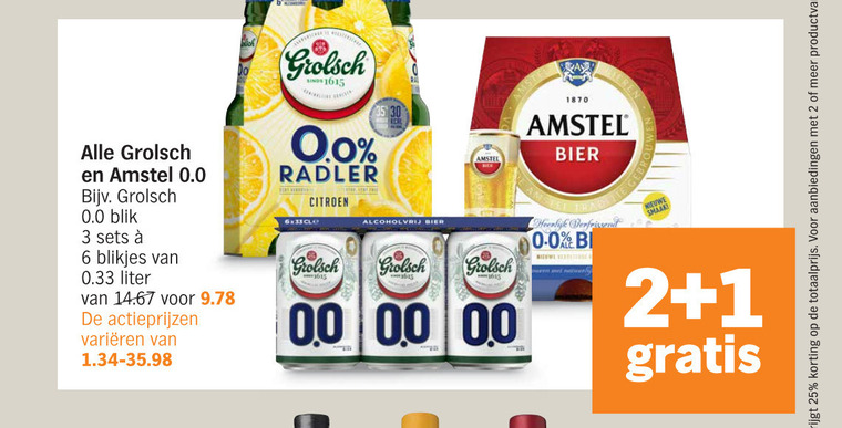 Grolsch Alcoholvrij Bier Folder Aanbieding Bij Albert Heijn Details