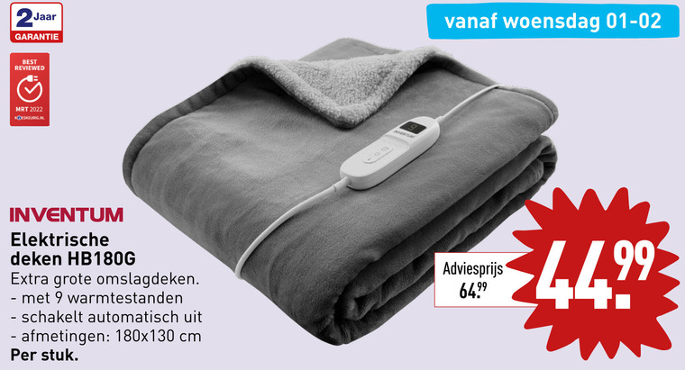 Duplicaat Raadplegen veelbelovend Inventum elektrische deken folder aanbieding bij Aldi - details