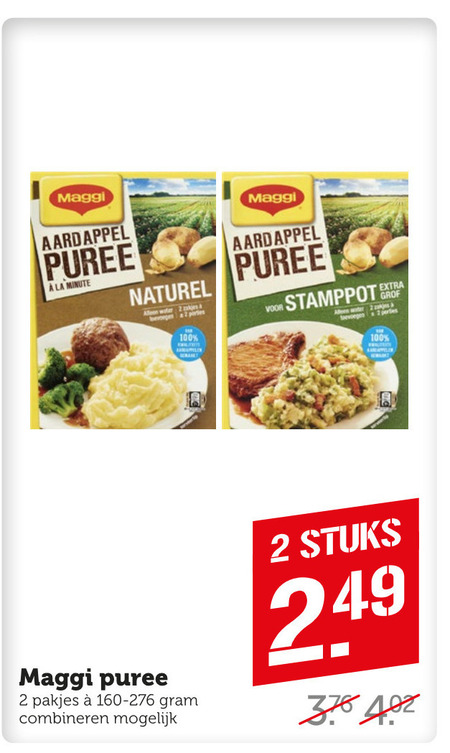 Maggi   aardappelpuree folder aanbieding bij  Coop - details