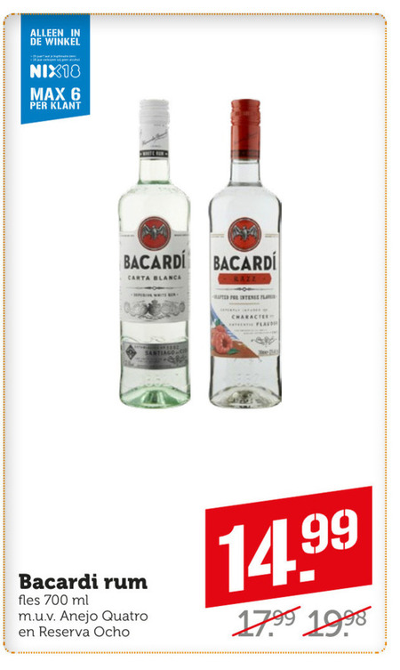 Bacardi rum folder aanbieding bij Coop - details