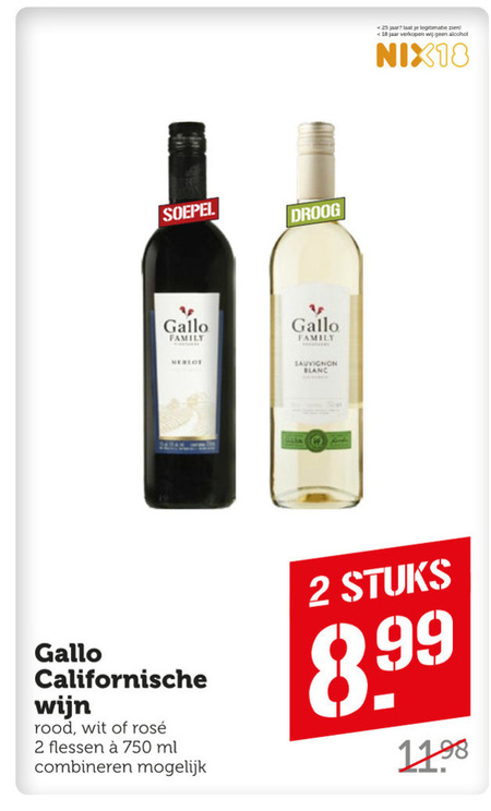 Gallo   witte wijn, rode wijn folder aanbieding bij  Coop - details