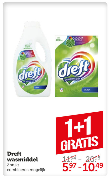 College virtueel tolerantie Dreft wasmiddel folder aanbieding bij Coop - details