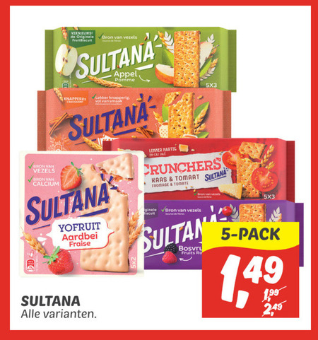 Sultana   fruitbiscuit folder aanbieding bij  Dekamarkt - details