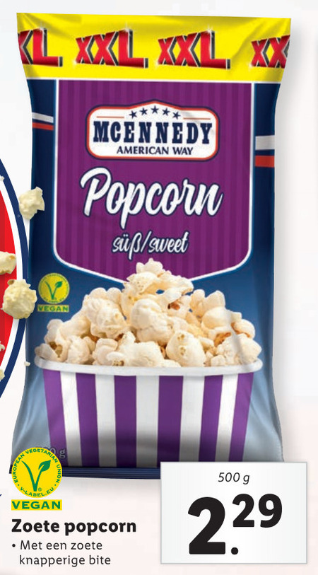 McEnnedy popcorn folder aanbieding bij details Lidl 