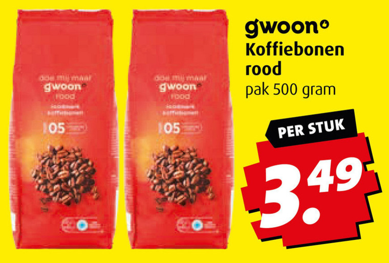 Gwoon   koffiebonen folder aanbieding bij  Boni - details