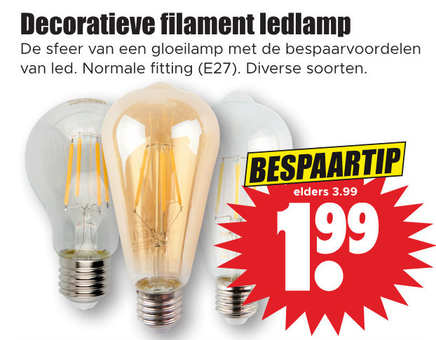 eerste Contour Vrijstelling led lamp folder aanbieding bij Dirk - details