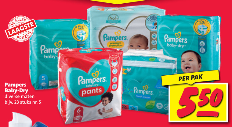 zonsondergang Likken banjo Pampers luiers, luierbroekjes folder aanbieding bij Nettorama - details