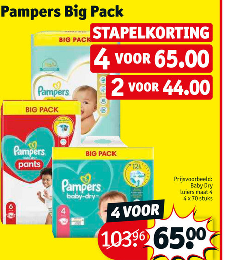 Het beste atoom het doel Pampers luiers, luierbroekjes folder aanbieding bij Kruidvat - details