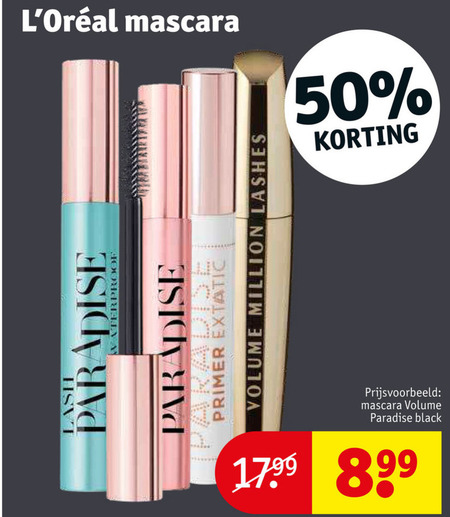 L Oreal mascara folder aanbieding Kruidvat - details