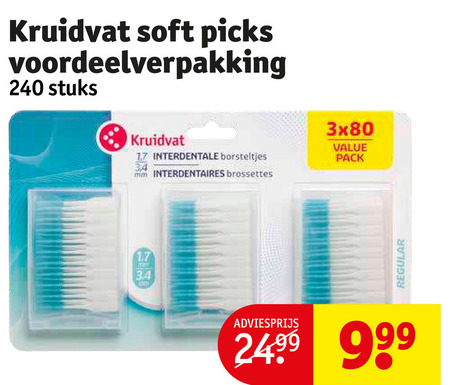 Startpunt uitdrukken Tegen Kruidvat Huismerk tandenstokers, interdentale ragers folder aanbieding bij  Kruidvat - details