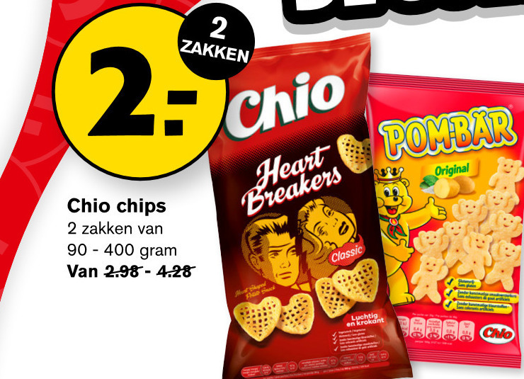 Chio   zoutje, chips folder aanbieding bij  Hoogvliet - details