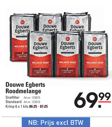 Douwe Egberts koffie folder bij Sligro - details