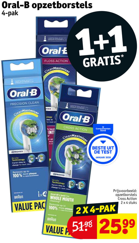 elleboog toren transmissie Braun Oral-B opzetborstel folder aanbieding bij Kruidvat - details