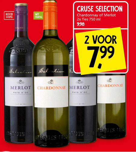 Cruse Selection   witte wijn, rode wijn folder aanbieding bij  Jan Linders - details