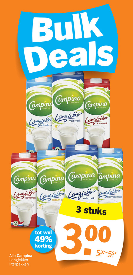 Campina Melk Folder Aanbieding Bij Albert Heijn Details