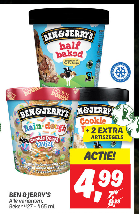 Ben and Jerrys   ijsspecialiteit folder aanbieding bij  Dekamarkt - details