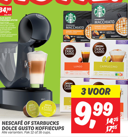 Ondraaglijk Insecten tellen Merg Starbucks dolce gusto capsules, dolce gusto apparaat folder aanbieding bij  Dekamarkt - details