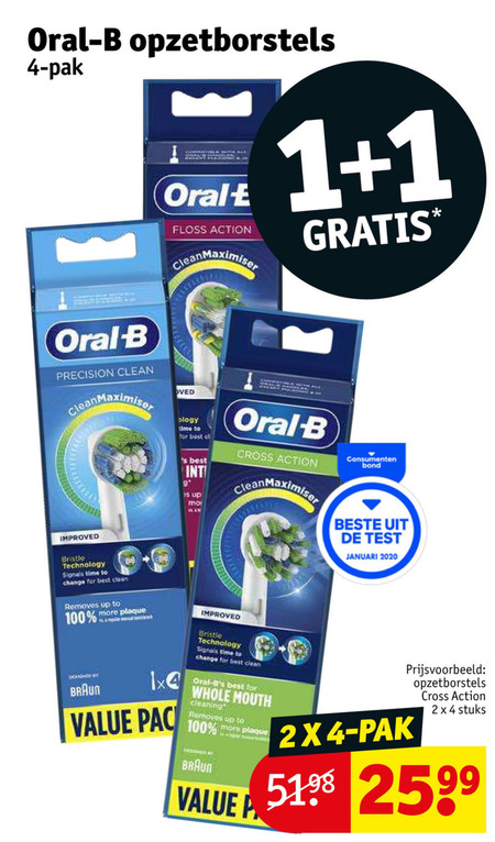 elleboog toren transmissie Braun Oral-B opzetborstel folder aanbieding bij Kruidvat - details