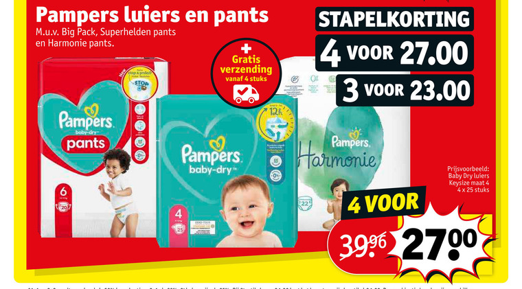 Pampers luierbroekjes, luiers folder bij Kruidvat - details