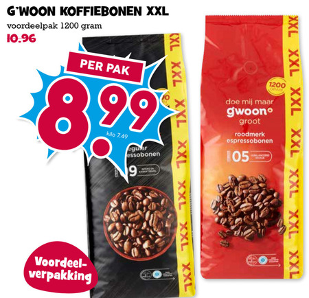 Gwoon koffiebonen bij Boons Markt details