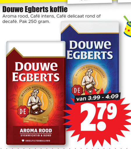 Voorkeur klein draad Douwe Egberts koffie folder aanbieding bij Dirk - details