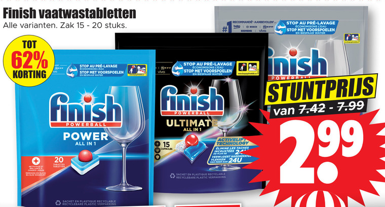 Finish   vaatwasmiddel folder aanbieding bij  Dirk - details