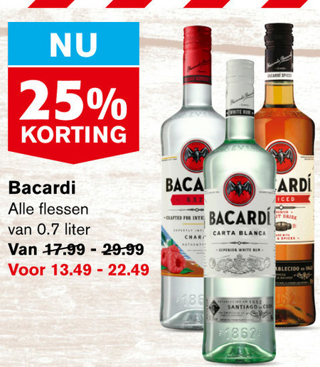 Bacardi   rum folder aanbieding bij  Hoogvliet - details