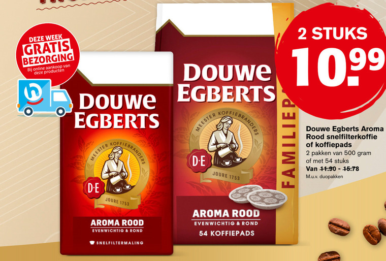 Douwe Egberts Koffiepad Koffie Folder Aanbieding Bij Hoogvliet Details