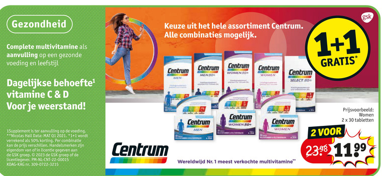 Centrum   multivitaminen folder aanbieding bij  Kruidvat - details