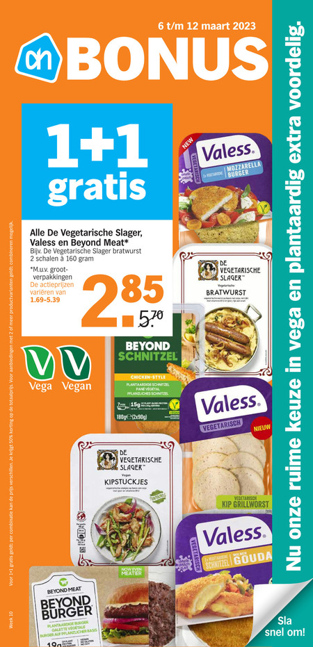 De vegetarische Slager   vegetarisch folder aanbieding bij  Albert Heijn - details