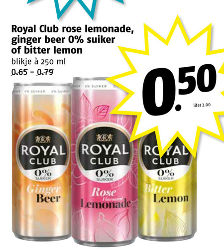 Royal Club   frisdrank folder aanbieding bij  Poiesz - details