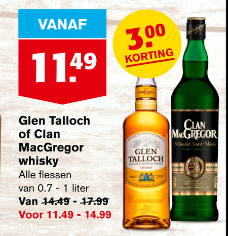 Glen Talloch   whisky folder aanbieding bij  Hoogvliet - details