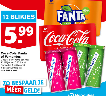 Fernandes   cola, frisdrank folder aanbieding bij  Hoogvliet - details