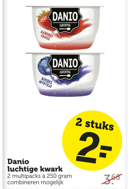 Danone Danio   kwark folder aanbieding bij  Coop - details