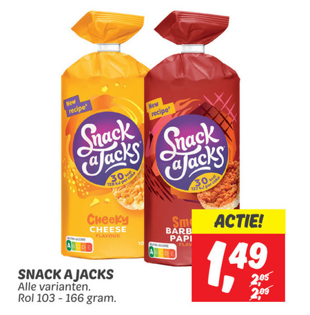 Snack a Jacks   rijstwafels folder aanbieding bij  Dekamarkt - details