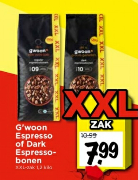 Gwoon   koffiebonen folder aanbieding bij  Vomar - details