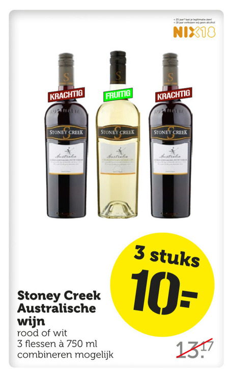 Stoney Creek   witte wijn, rode wijn folder aanbieding bij  Coop - details